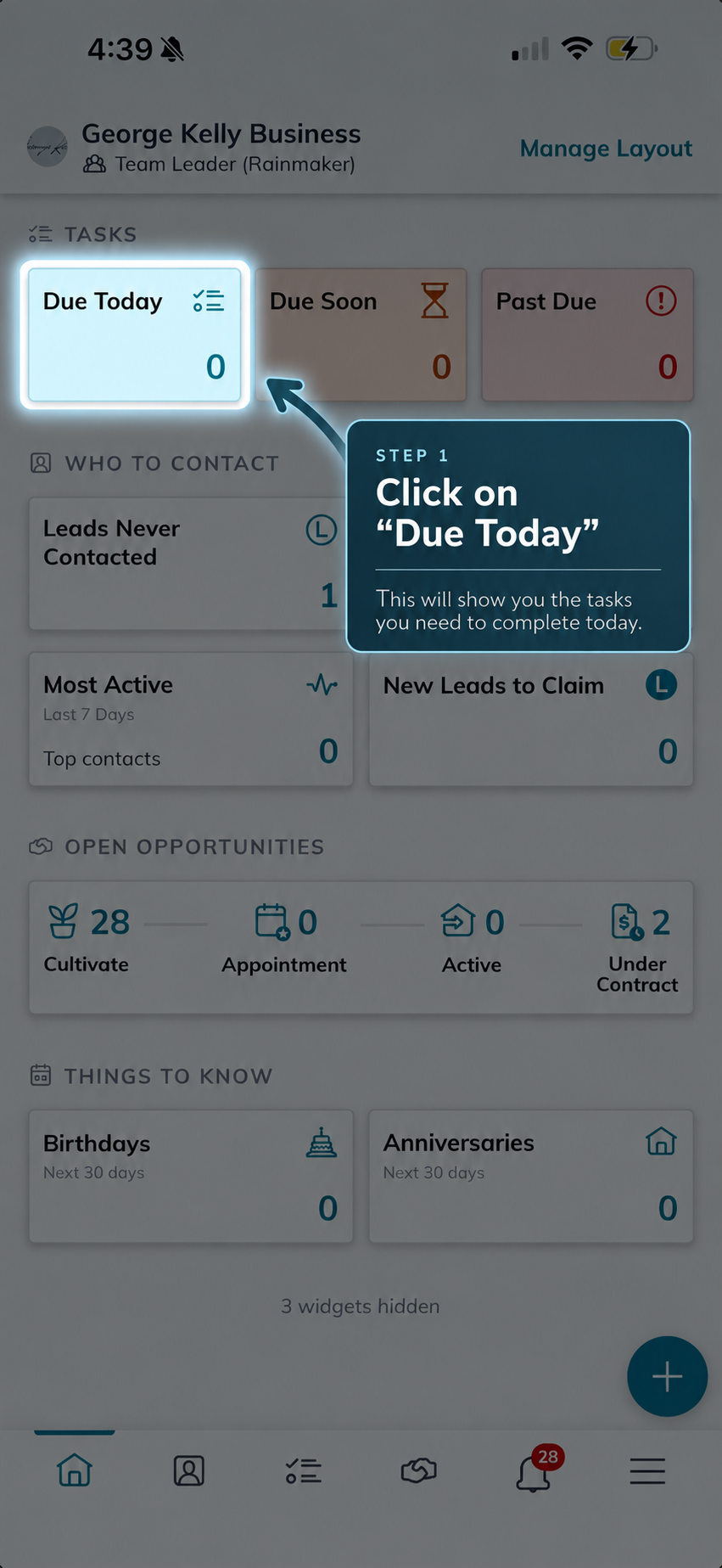 Command Mobile Due Today card